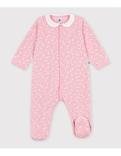 Pyjama en velours rose - Petit bateau