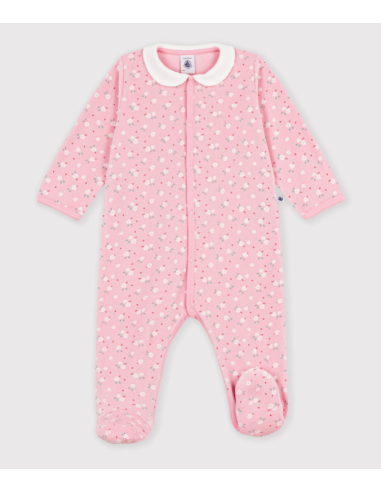Pyjama en velours rose - Petit bateau