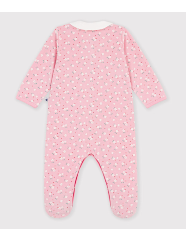 Pyjama en velours rose - Petit bateau