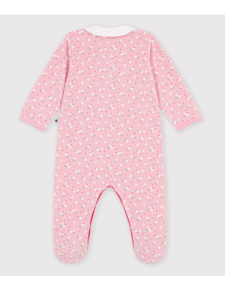 Pyjama en velours rose - Petit bateau