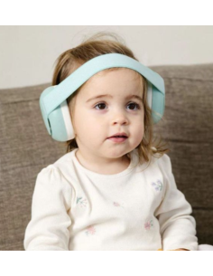Casque anti-bruit bébé Blanc & Vert Menthe BV74 - Alecto Baby
