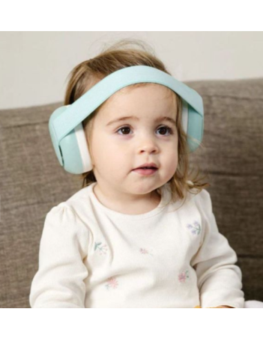 Casque anti-bruit bébé Blanc & Vert Menthe BV74 - Alecto Baby
