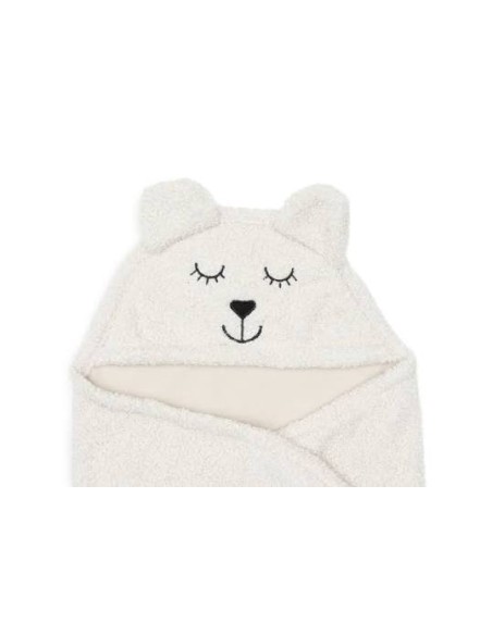Couverture portefeuille Bear Oatmeal Jollein | Nid d'ange bébé