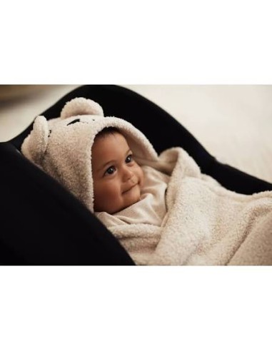 Couverture portefeuille Bear Oatmeal Jollein | Nid d'ange bébé