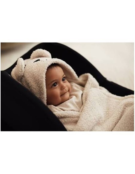 Couverture portefeuille Bear Oatmeal Jollein | Nid d'ange bébé