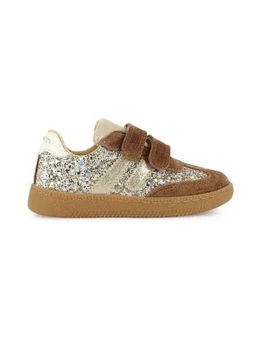 Basket enfant en cuir yuzu lo scratch glitter  Shoo Pom | Basket à double scratch