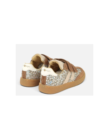 Basket enfant en cuir yuzu lo scratch glitter  Shoo Pom | Basket à double scratch