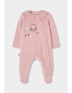 Grenouillere en velours pour bébé fille -Boboli