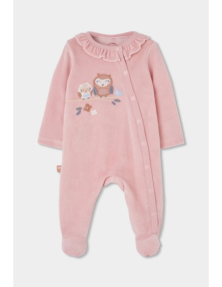 Grenouillere en velours pour bébé fille -Boboli