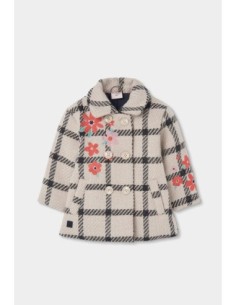 Manteau en toile a carreaux pour fille