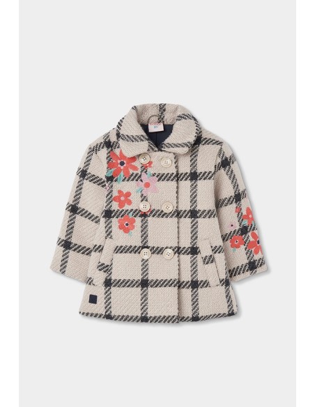 Manteau en toile a carreaux pour fille