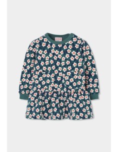 Robe en molleton fleurs pour fille -Boboli