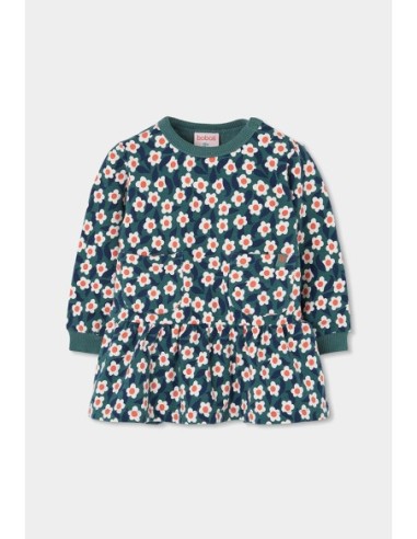 Robe en molleton fleurs pour fille -Boboli