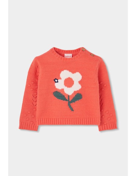 Pull fleur orange - Boboli