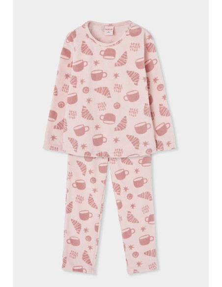 Pyjama en velours imprimé pour fille - Boboli