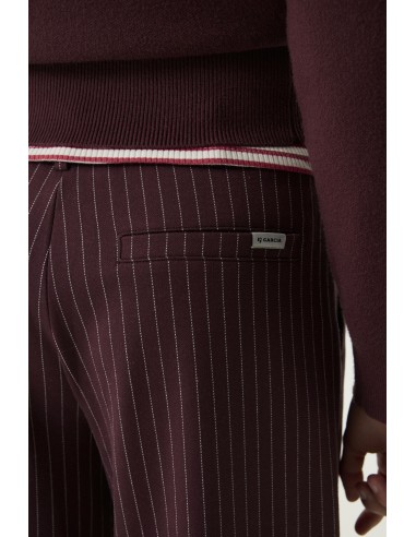 Pantalon black berry rayé - Garcia