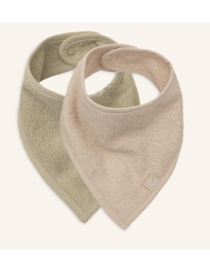 Bavoir bandana matcha / sable Jollein