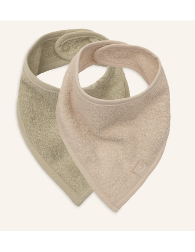 Bavoir bandana matcha / sable Jollein