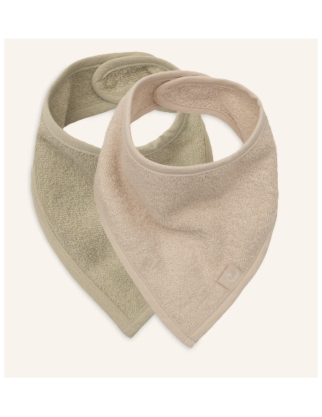 Bavoir bandana matcha / sable Jollein