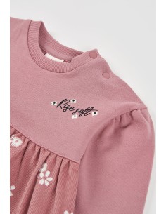Robe rose broderies Boboli 344034 2