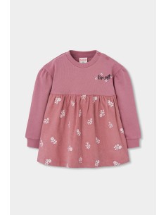 Robe rose broderies Boboli 344034