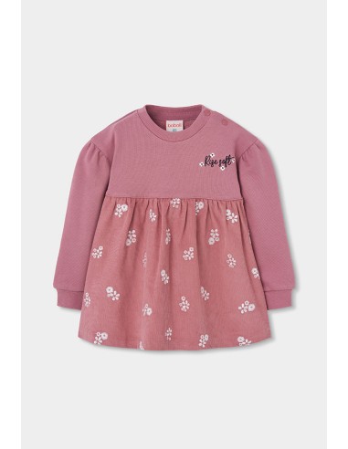 Robe rose broderies Boboli 344034