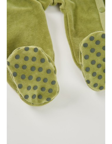 Grenouillère velours vert - Boboli