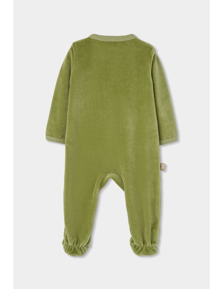 Grenouillère velours vert - Boboli
