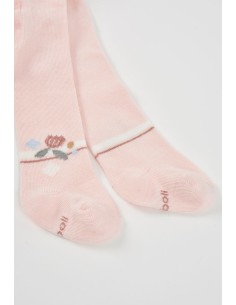 Collant fleurs rose Boboli 114040 2