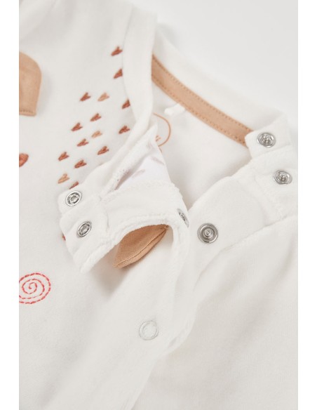 Grenouillère en velours pour bébé -Boboli
