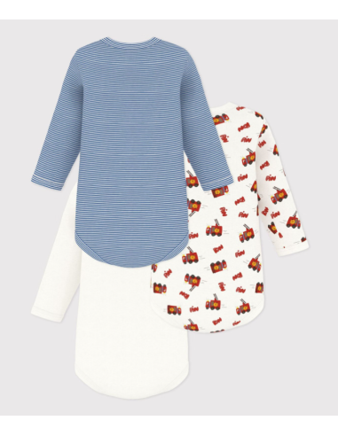 Lot de 3 bodies pompier us ML - Petit bateau