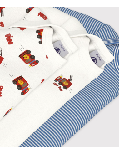 Lot de 3 bodies pompier us ML - Petit bateau