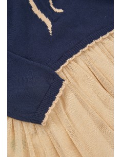 Robe bleu marine doré Boboli 754040 2