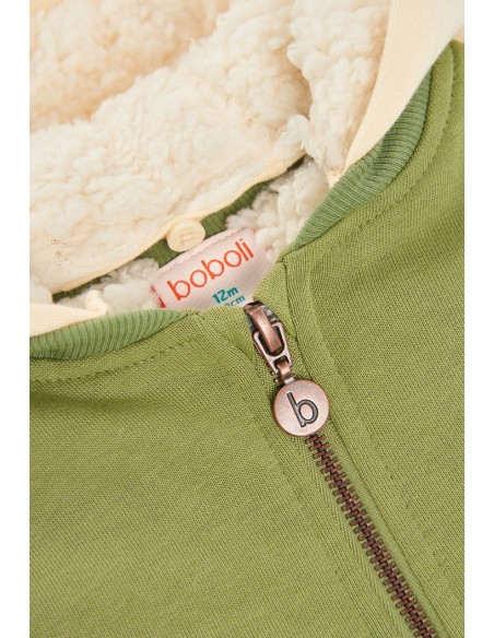 Veste en molleton vert  - Boboli