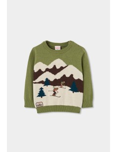 Pull vert montagnes ski Boboli 514044
