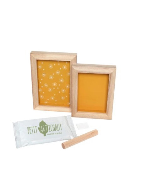 Cadre empreinte daisy ocre - Little Dutch