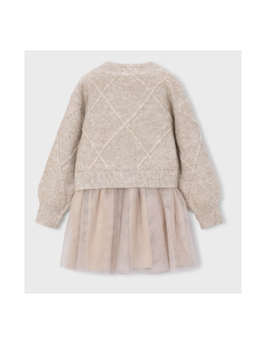 Robe en tricot nœuds combinés - Mayoral