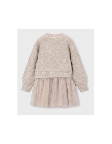 Robe en tricot nœuds combinés - Mayoral