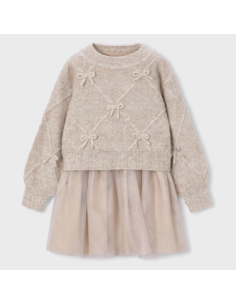 Robe en tricot nœuds combinés - Mayoral