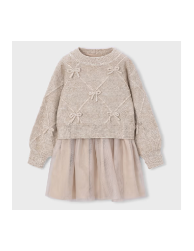 Robe en tricot nœuds combinés - Mayoral