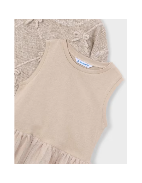 Robe en tricot nœuds combinés - Mayoral