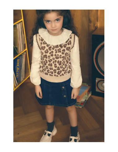 Pull sans manches leopard - Mayoral