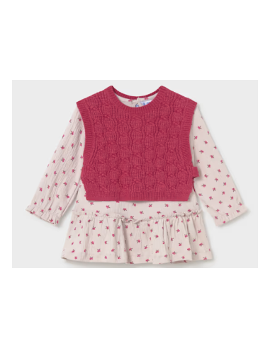 Robe avec gilet en tricot - Mayoral