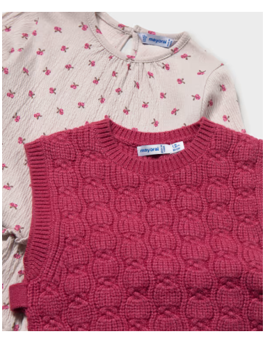 Robe avec gilet en tricot - Mayoral