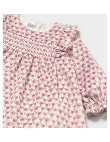 Robe en velours imprimé nouveau-né - Mayoral
