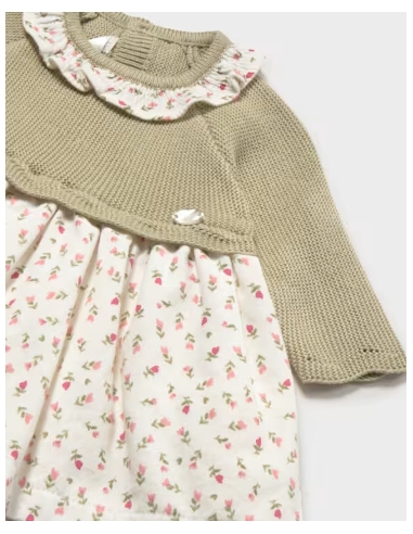 Robe en tricot combiné nouveau-né - Mayoral