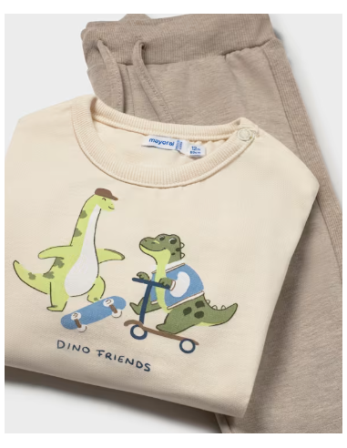 Ensemble 3 pièces pull, gilet dino - Mayoral