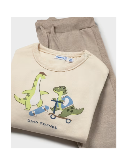 Ensemble 3 pièces pull, gilet dino - Mayoral