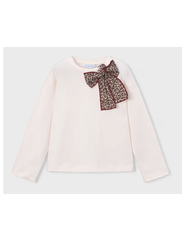 T-shirt m/l noeud leopard - Mayoral