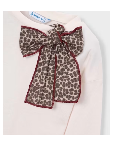 T-shirt m/l noeud leopard - Mayoral